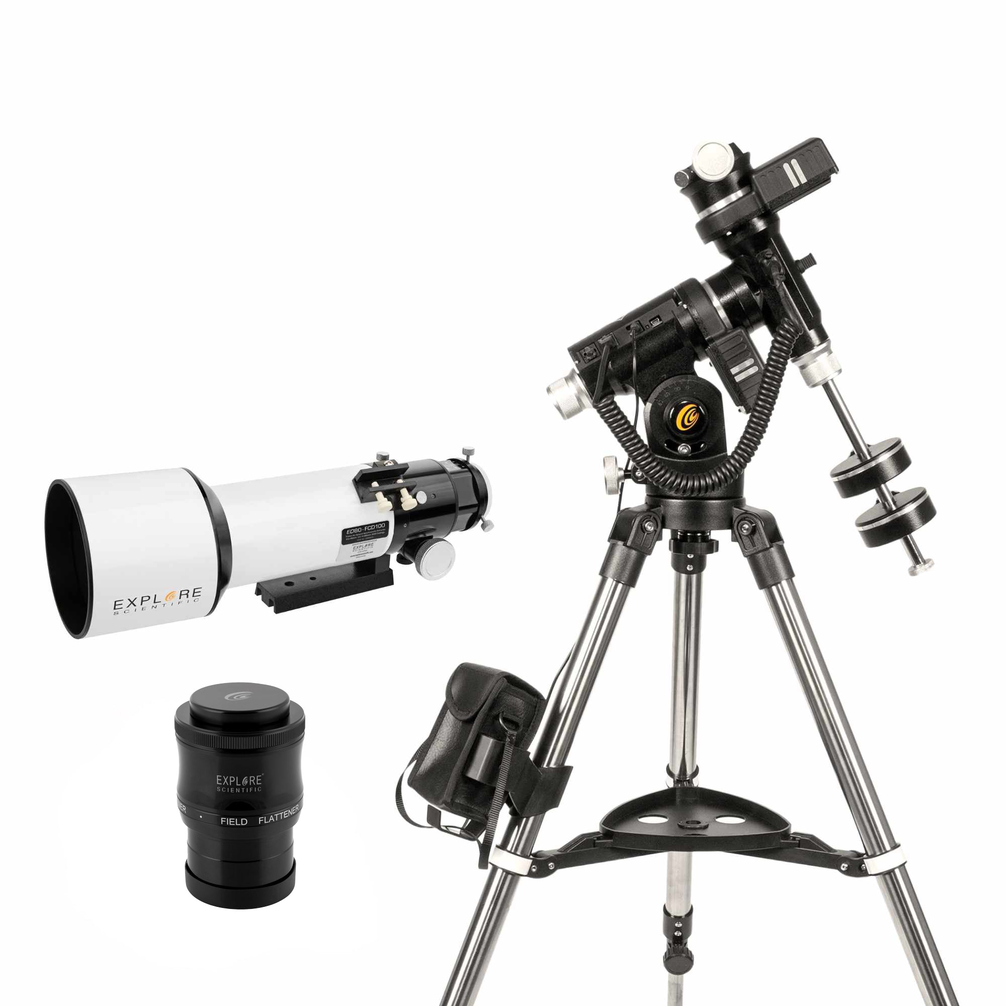 ED80-FCD100 Air-Spaced Triplet Refractor Telescope with iEXOS-100-2 PM