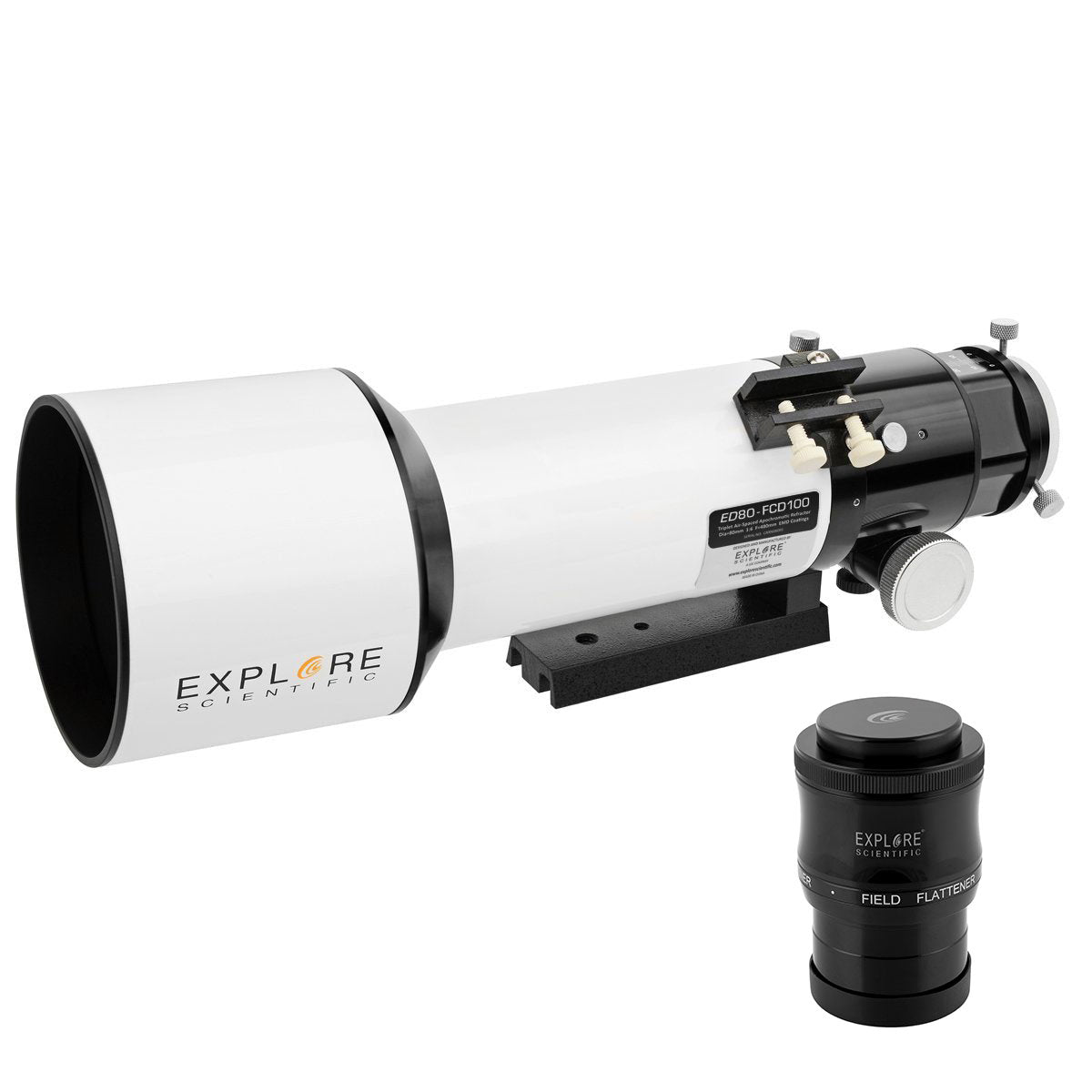 ED80-FCD100 Series Air-Spaced Triplet Refractor Telescope and Field Fl