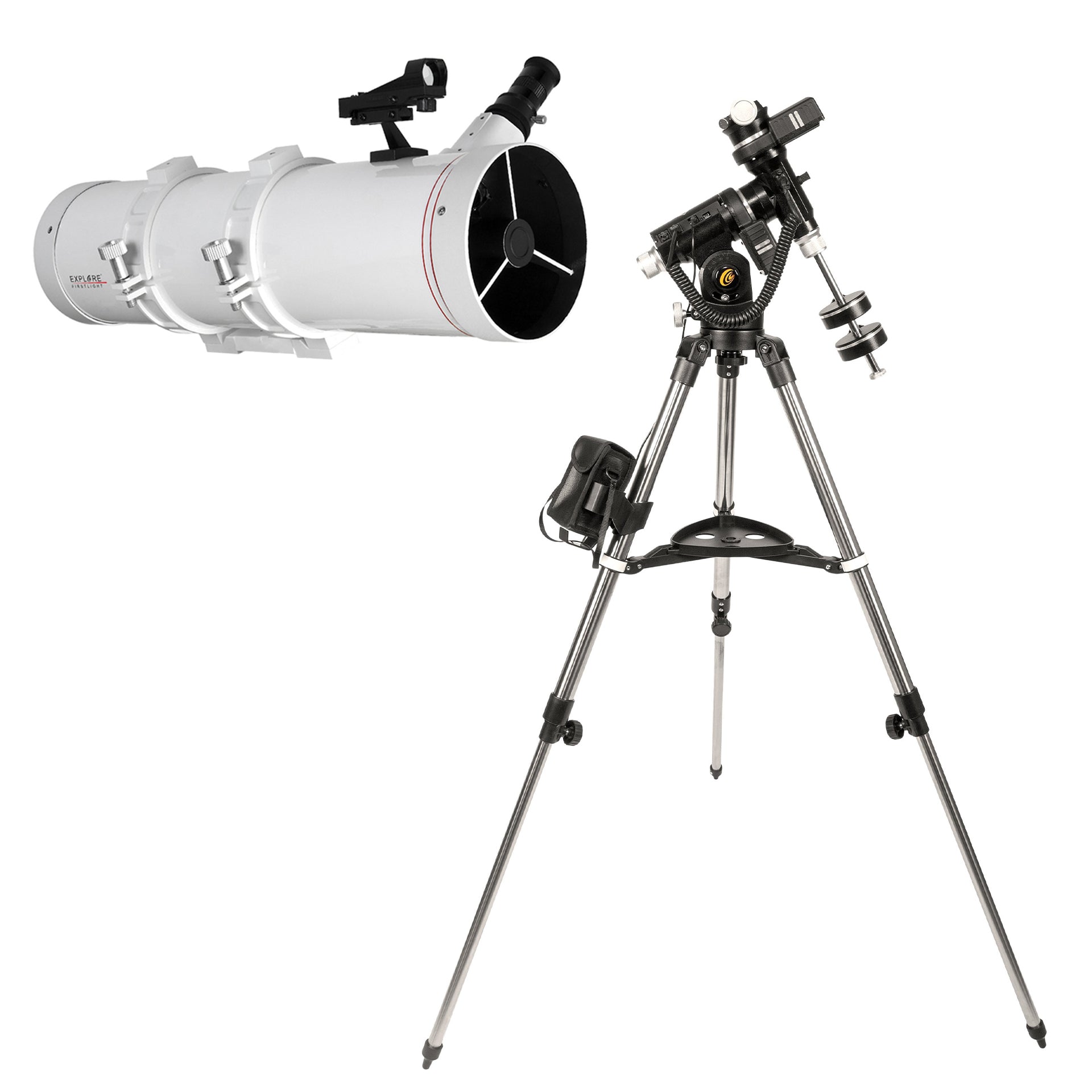 Explore FirstLight 130mm Newtonian Telescope with iEXOS-100 PMC-Eight