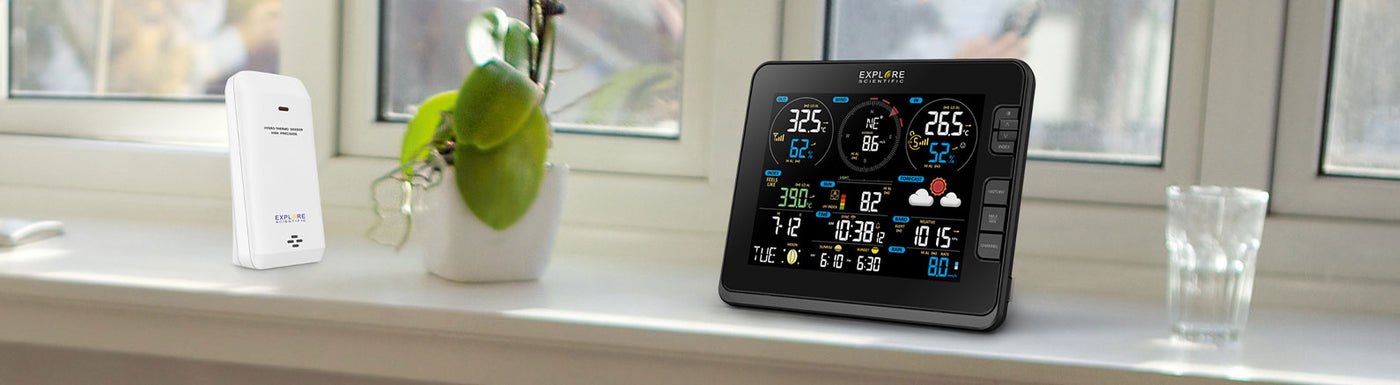 a digital device on a window sill