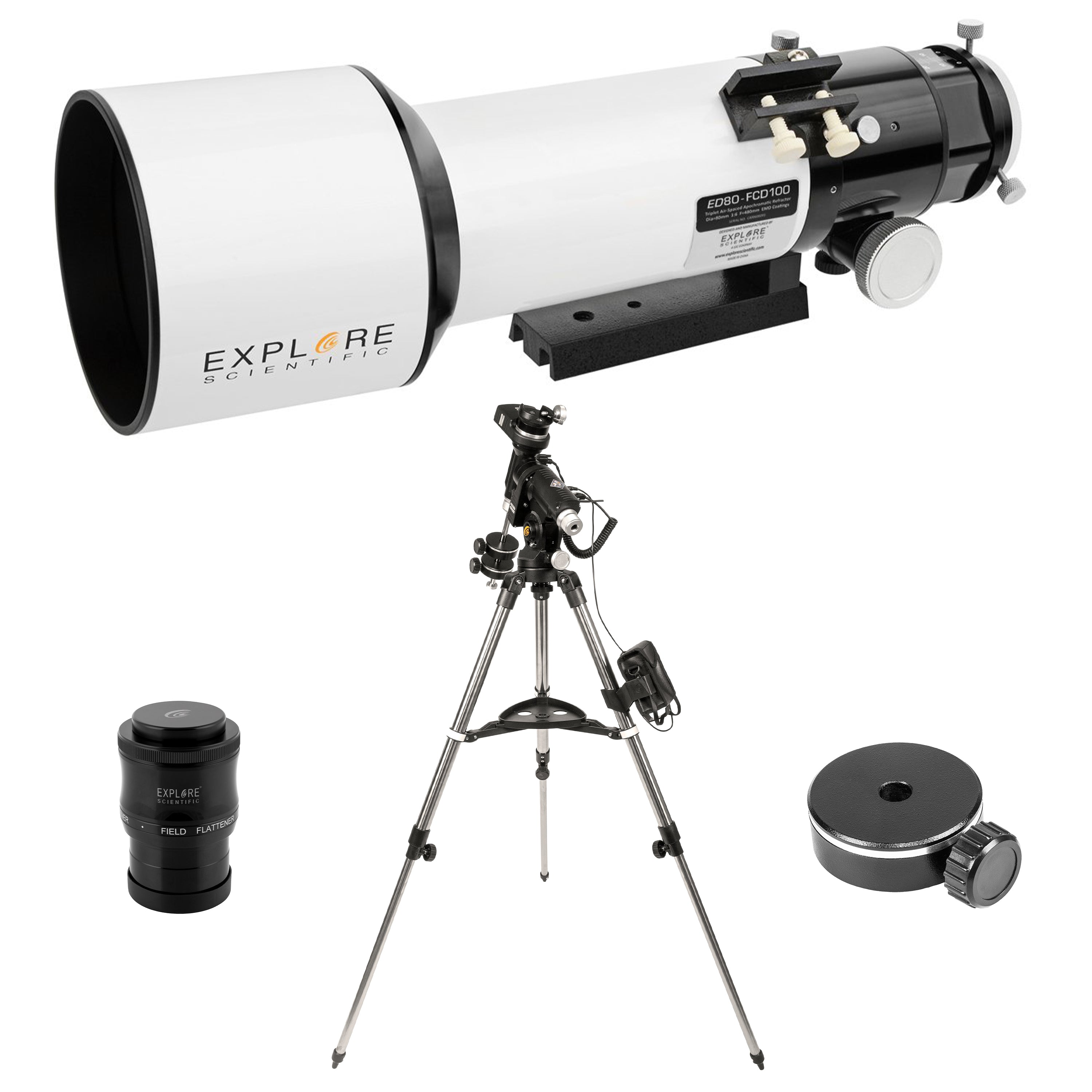 ED80-FCD100 Series Air-Spaced Triplet Refractor Telescope (Bundle)
