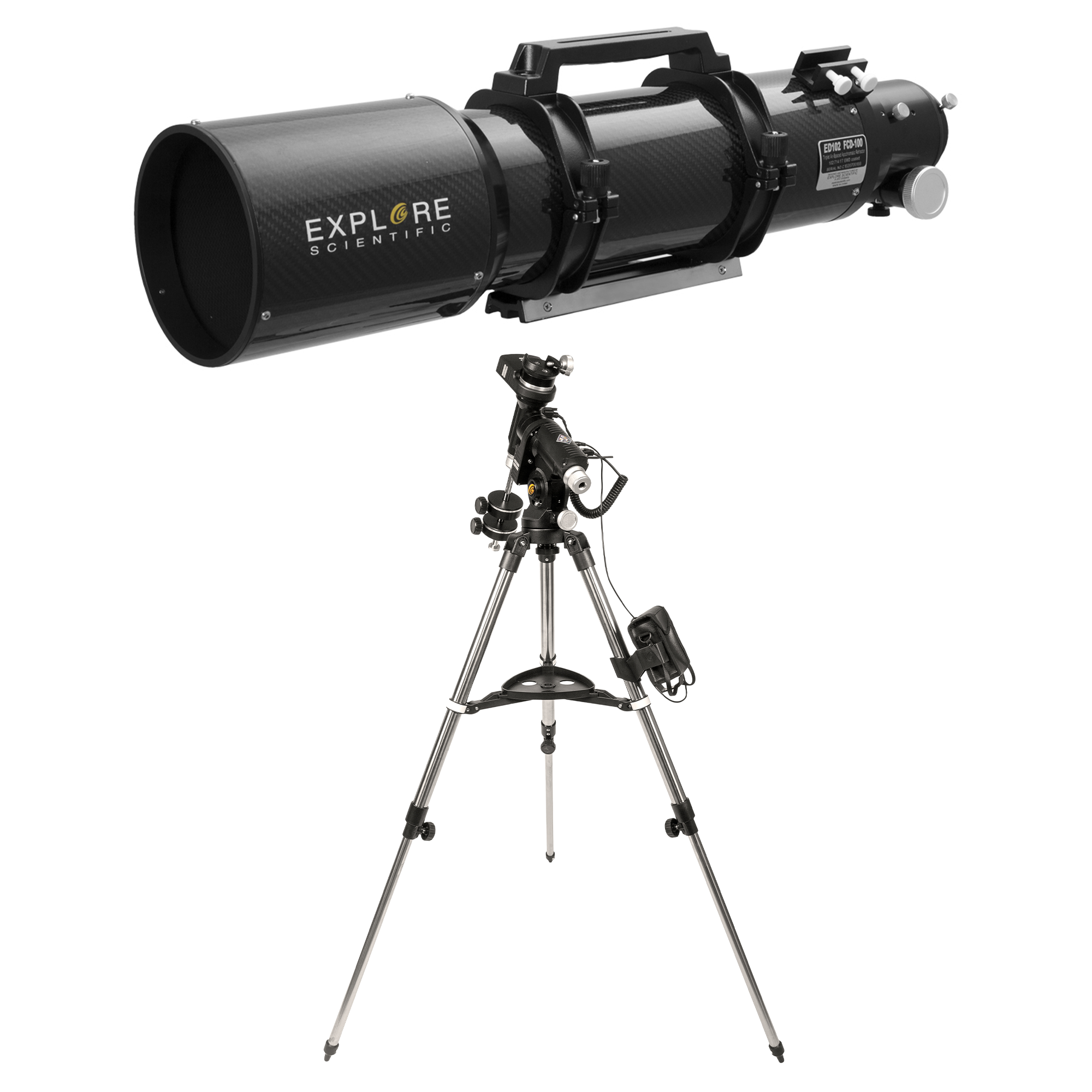 ED102-FCD100 Series Air-Spaced Triplet Telescope + iEXOS-100-02 Mount (Bundle)